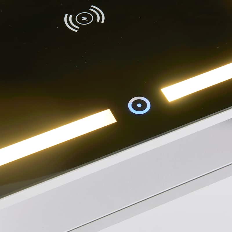 Multifunctional Storage Nightstand,Wireless Charging