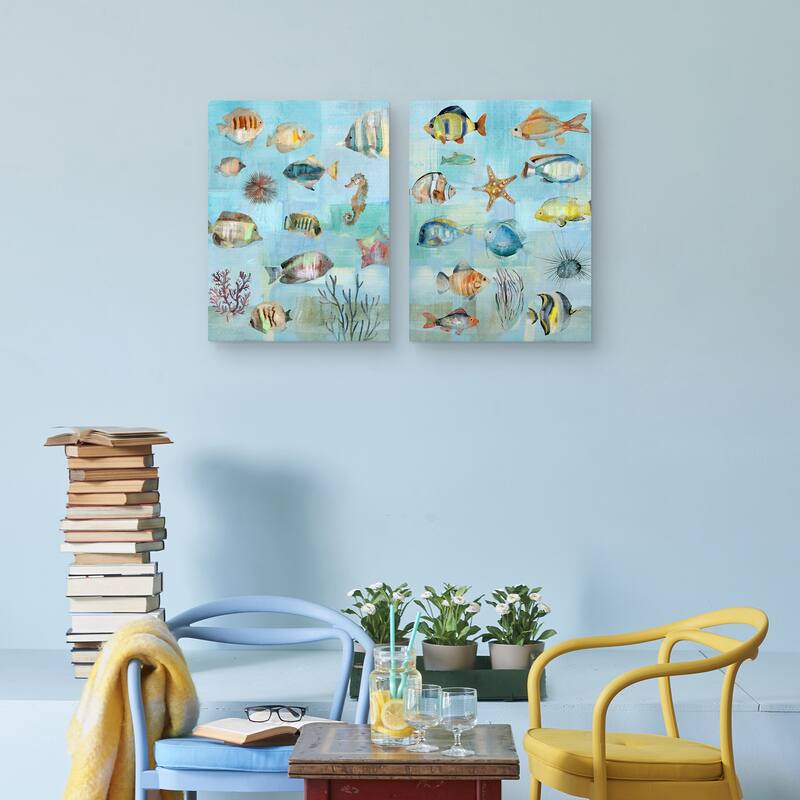 Simple Seas I-II by Studio Arts Canvas Art Prints
