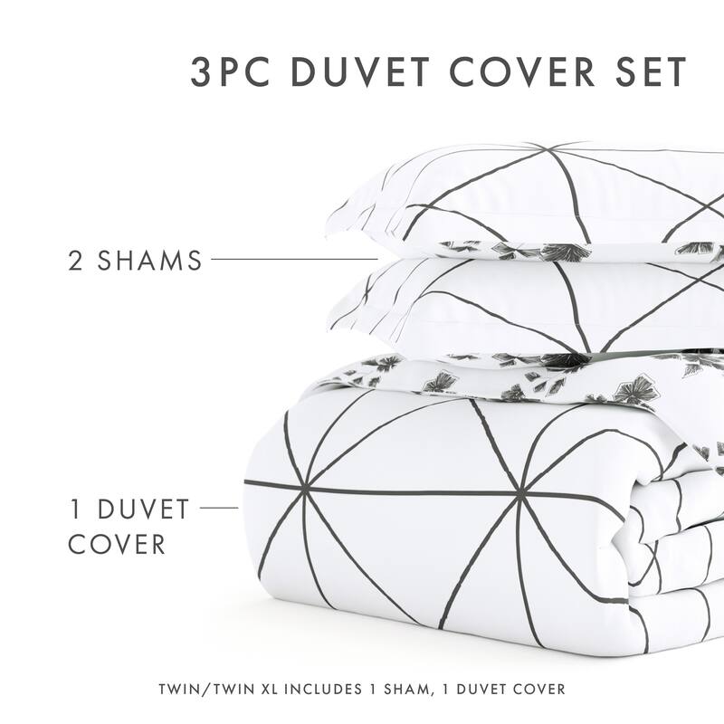 Becky Cameron Oversized Country Home 3 Piece Reversible Duvet Cover Set