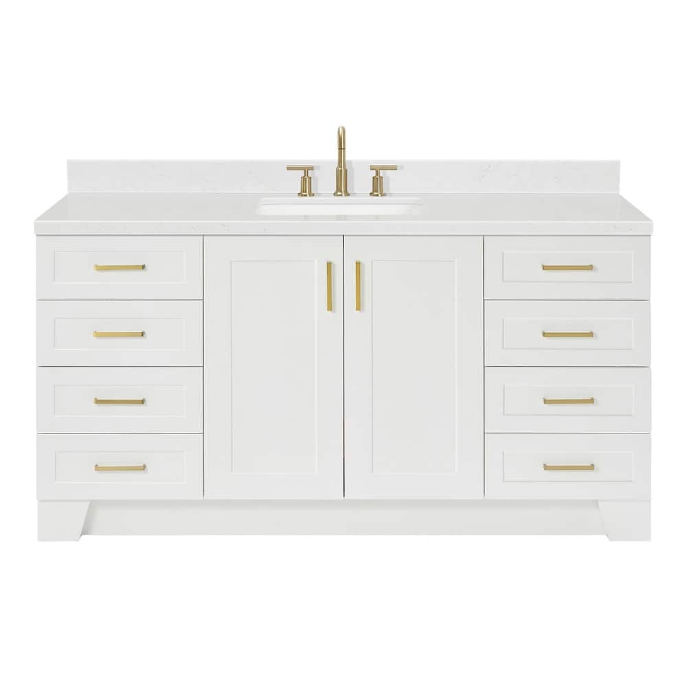 Ariel Q066SCQRVO Taylor 66" Free Standing Single Basin Vanity Set with