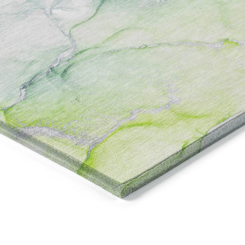 Machine Washable Indoor/ Outdoor Marble Chantille Rug