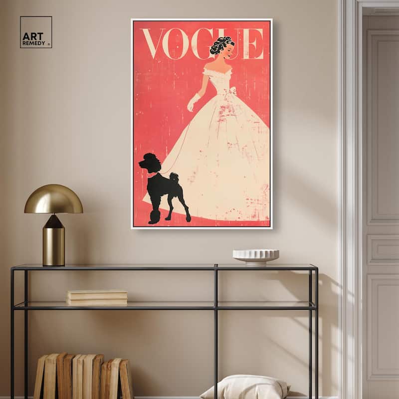 Red and Ivory Cover Canvas by Art Remedy