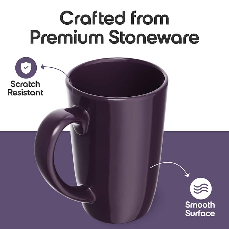 Omniware Teaz Cafe 18 oz Mug with Matte Finish - 3.5" D x 7.75" H