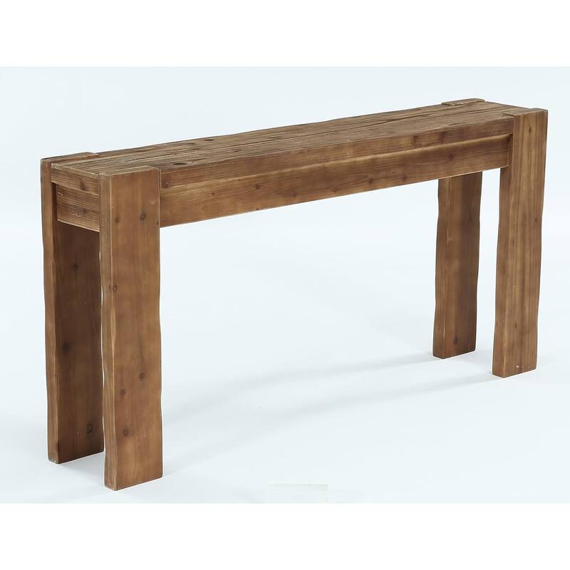 63-Inch Farmhouse Solid Wood Console Table