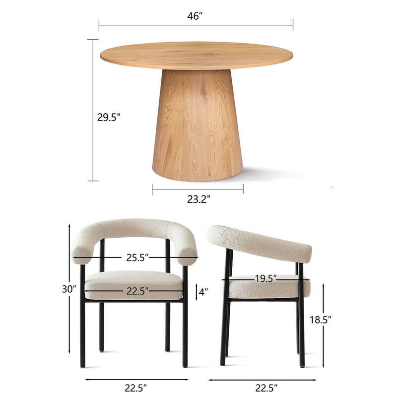 5-Piece Round Dining Table Sets