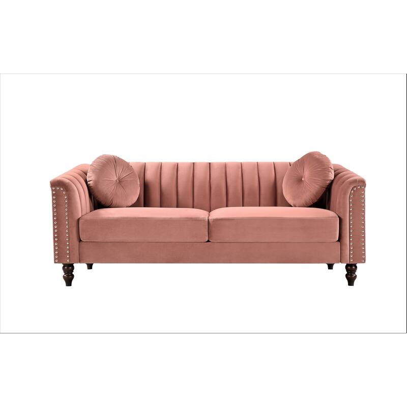 Hills Tufted Back Nailhead 2PCS Living Room set