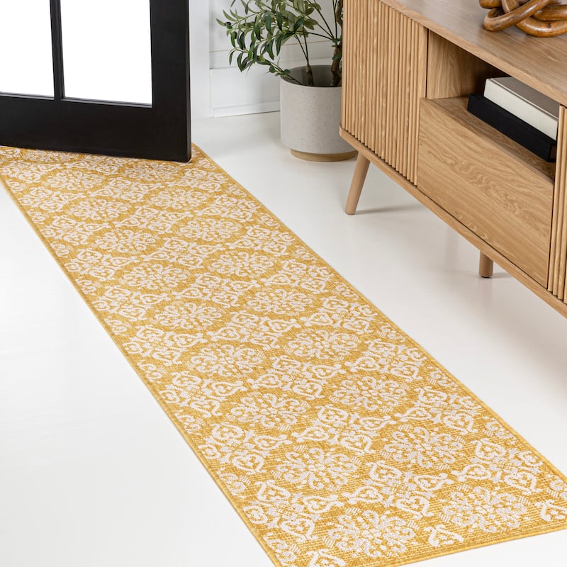 JONATHAN Y Maribel Traditional Mediterranean Tile Design Indoor/Outdoor Area Rug
