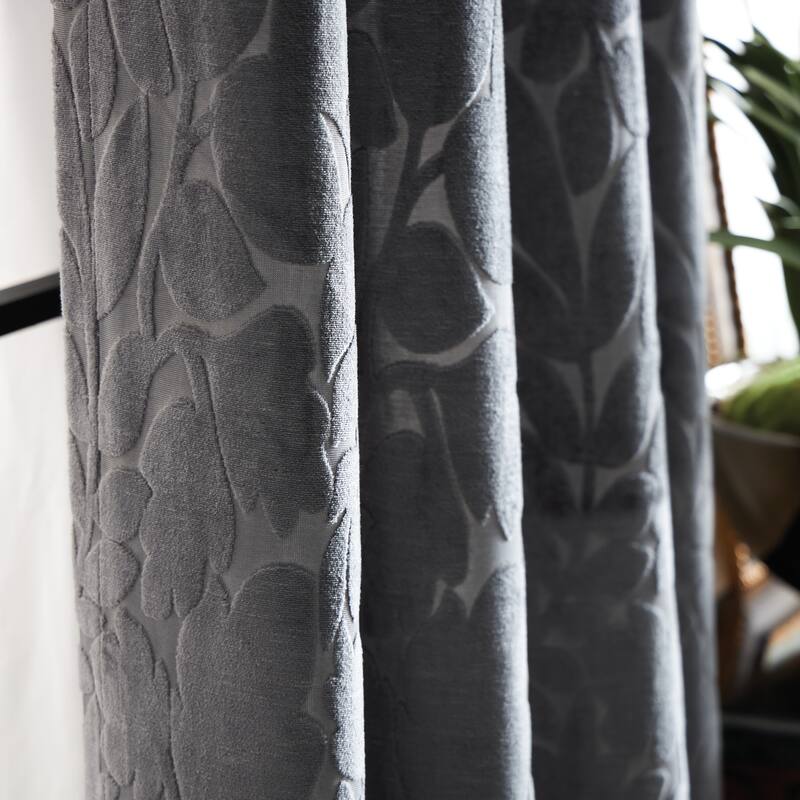Martha Stewart Sherwood Velvet Grommet Curtain Panel Pair