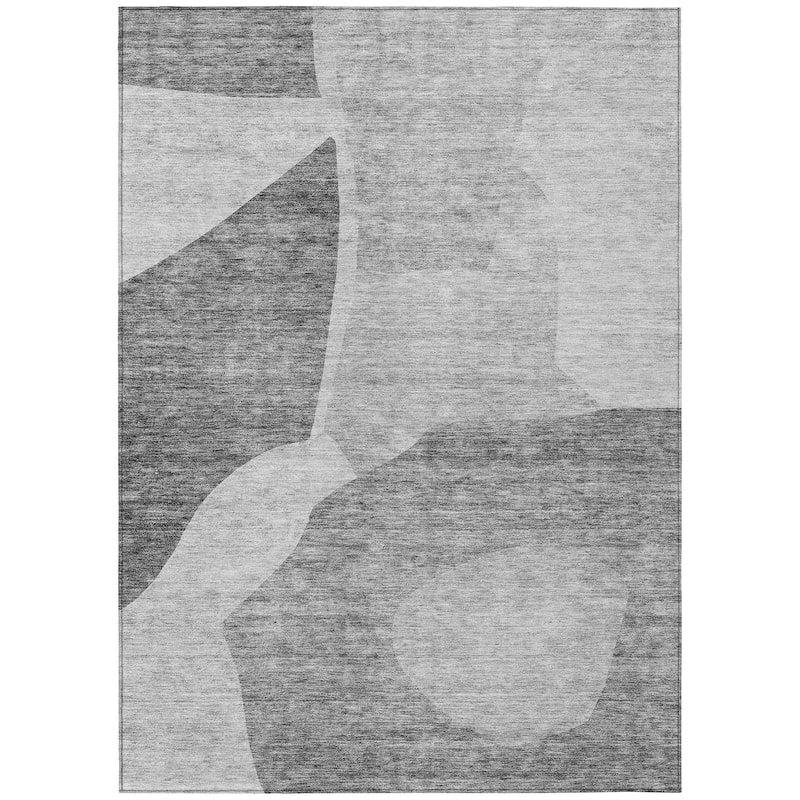 Machine Washable Indoor/ Outdoor Chantille Contemporary Abstract Rug