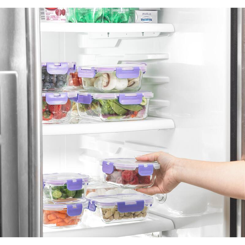 JoyFul 24 Piece Glass Food Storage Containers Set with Airtight Lids