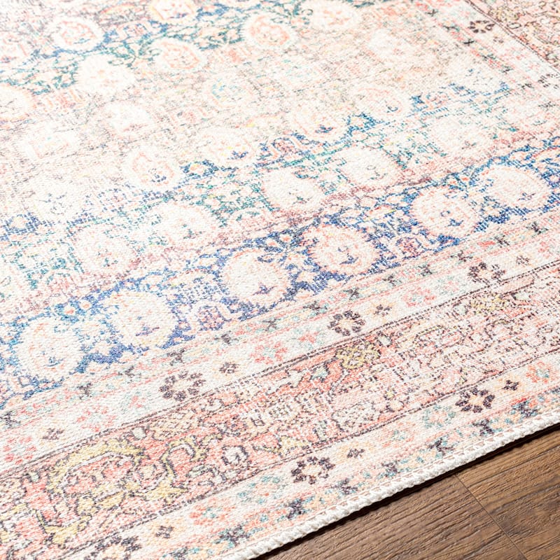 Livabliss Traditional Kemer Floral & Botanical Washable Area Rug