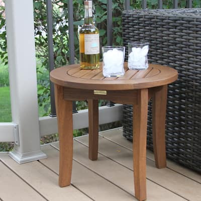 Eilaf Round Eucalyptus End Table