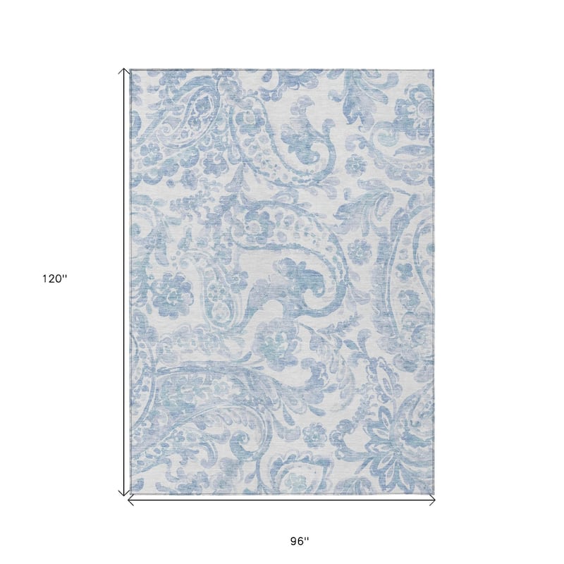 HomeRoots Paisley Transitional Rectangle Outdoor Rug