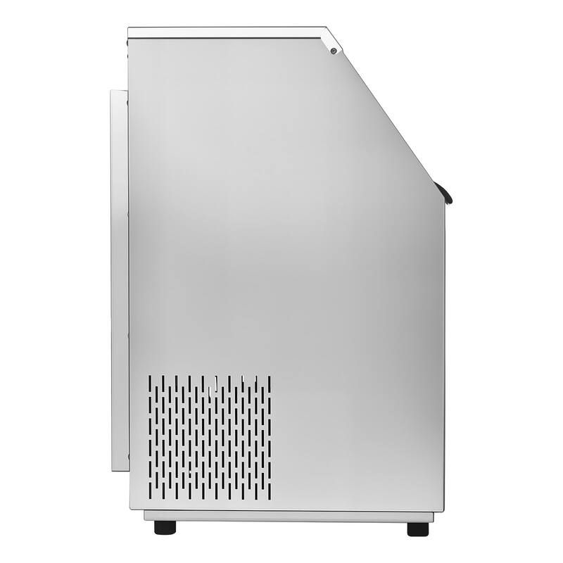 Silver Freestanding Ice Maker Machine with 88 lbs Storage and Self-Cleaning LED Digital Panel - 26 x 24 x 36.4 in