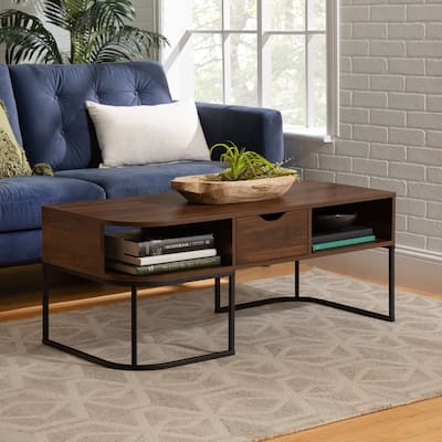 Middlebrook 1-Drawer Curved Coffee Table