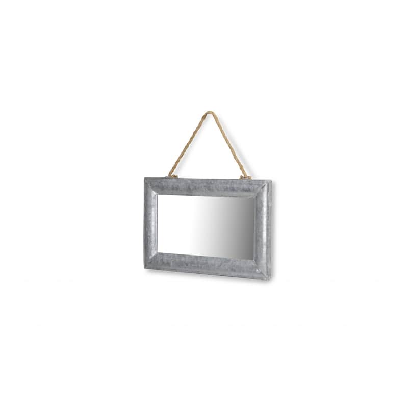 HomeRoots 9" Silver Metal Framed Accent Mirror - 13.5' X '8.5' X '0.5