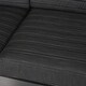 preview thumbnail 9 of 10, Loveseat with Slat Paneling and Aluminum Frame, Black
