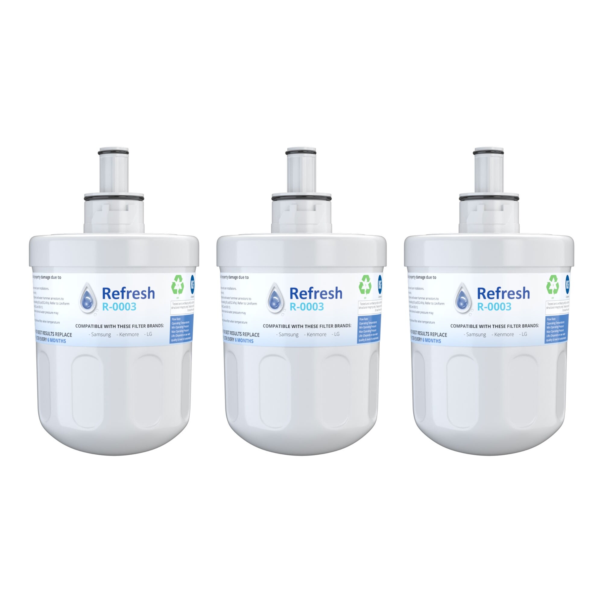 Replacement Water Filter For Samsung Da29 0003g Refrigerator Water Filter By Refresh 3 Pack White Overstock 21459367