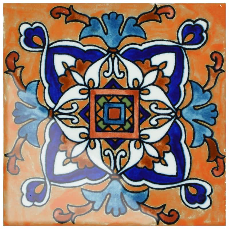 Merola Tile Provincial Deco Patais 6" x 6" Porcelain Wall Tile - (1 Tile)