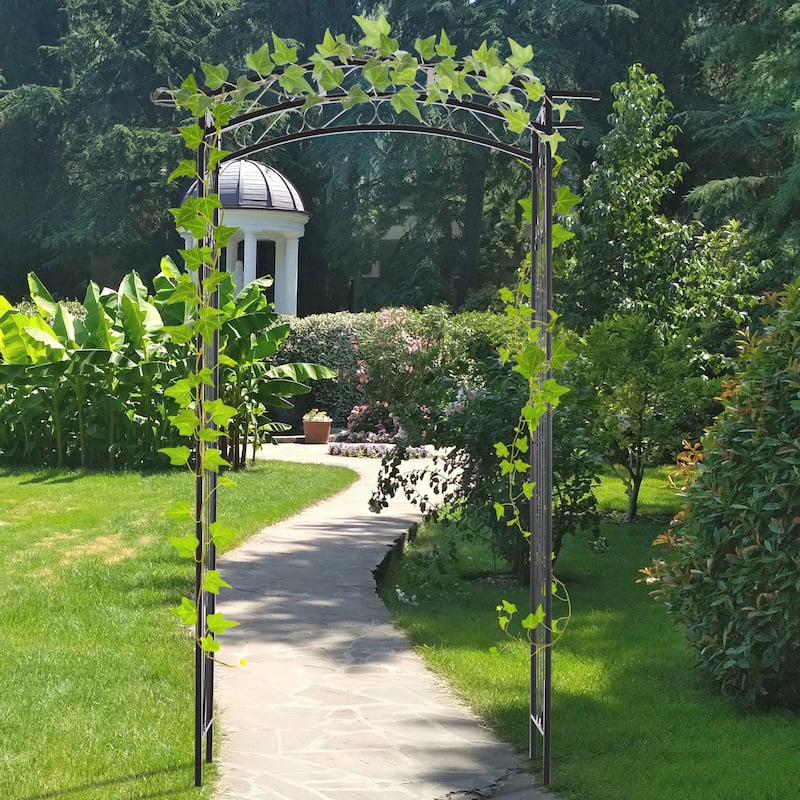 Pebbleton Scrollwork Garden Arbor & Trellis Arch by Havenside Home