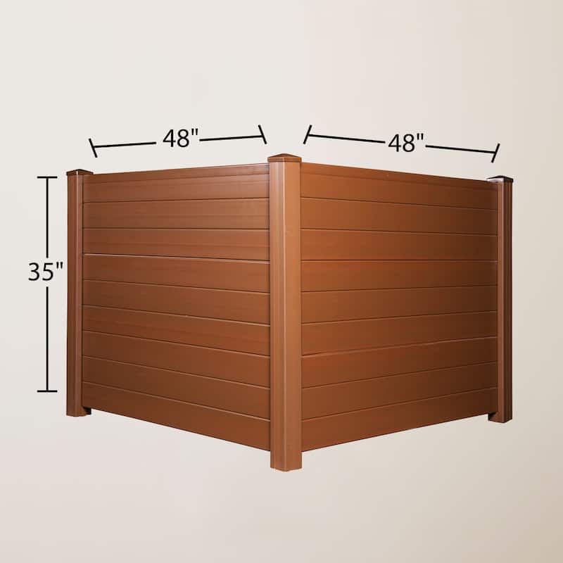 Privacy Screen Outdoor Privacy Fence Panels for Air Conditioner and Trash Can (2 Panels-White)