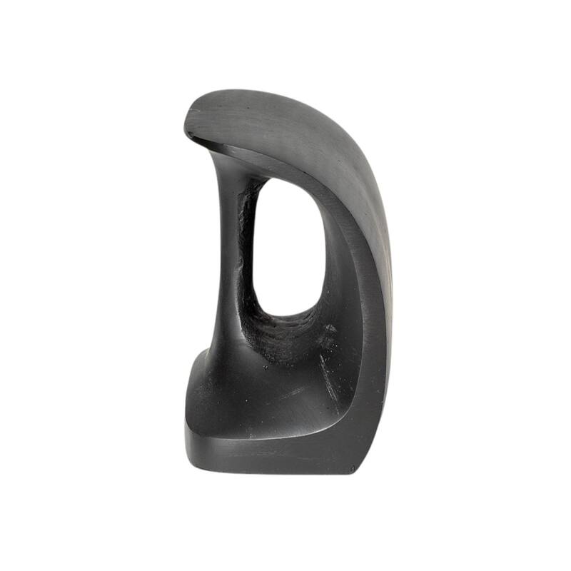 HomeRoots Set of Two 6" Black Metal Decorative Bookends - 6" H x 5.5" W x 7.5" D