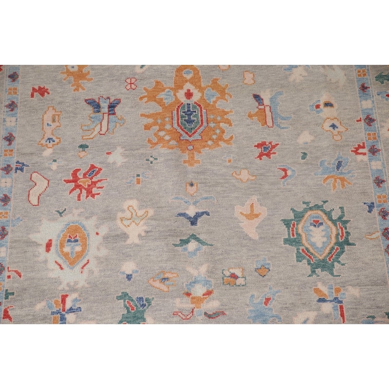 All-Over Oushak Area Rug Wool Carpet - 7'11"x 9'9"