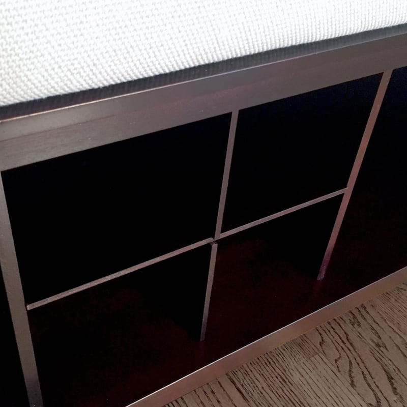 John Louis Home Solid Wood Entryway Bench with 8 Shoe Cubbies Espresso