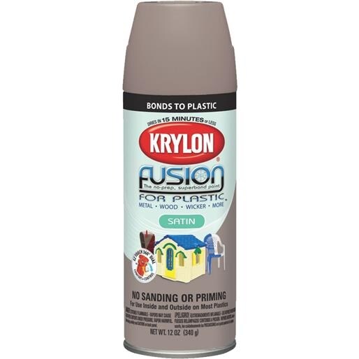 krylon 2438 fusion khaki satin spray paint for plastic