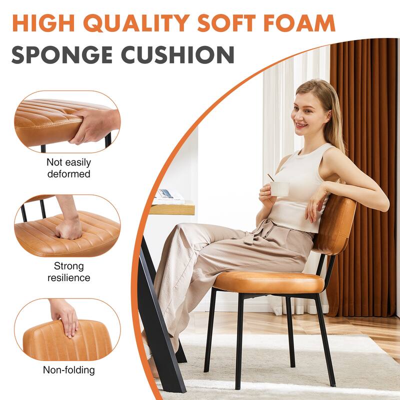 Upholstered Dining Room Chairs with Cushion Seat Set of 6