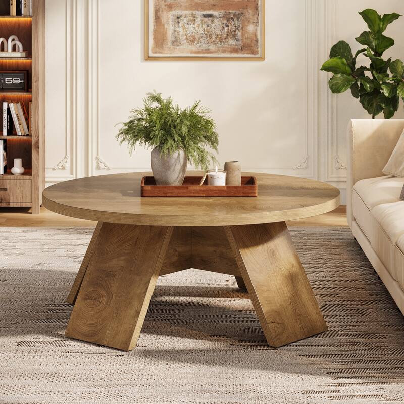 Circle Coffee Table with Splayed Legs