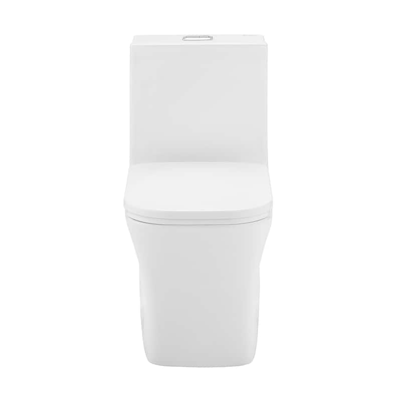 Bastille One-Piece Square Toilet, 14" Rough-In 1.1/1.6 Gpf - 27.15" x 14.75" 29.15" - 27.15" x 14.75" 29.15" - White