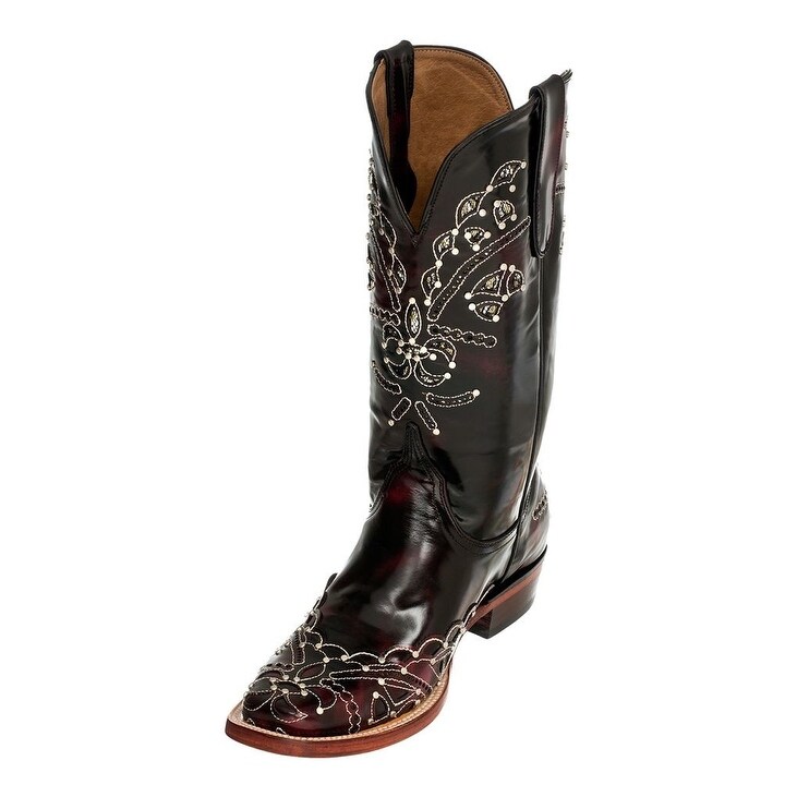 black cherry western boots