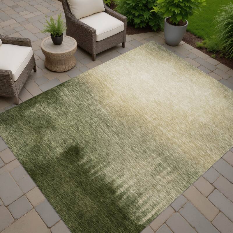 Machine Washable Indoor/ Outdoor Modern Dawn Chantille Rug