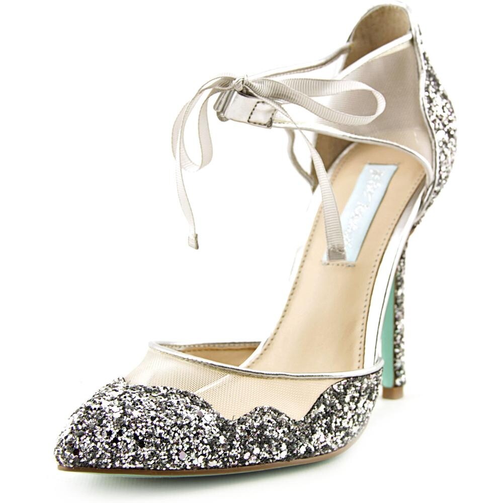 betsey johnson stela glitter heels