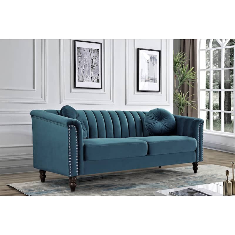 Hills Tufted Back Nailhead 75.2" Sofa