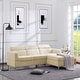 preview thumbnail 2 of 8, 83.4" L-shaped Sectional Sofa Velvet Upholstered Sofa & Right Hand Facing Chaise with Adjustable Headrest and Metal Legs