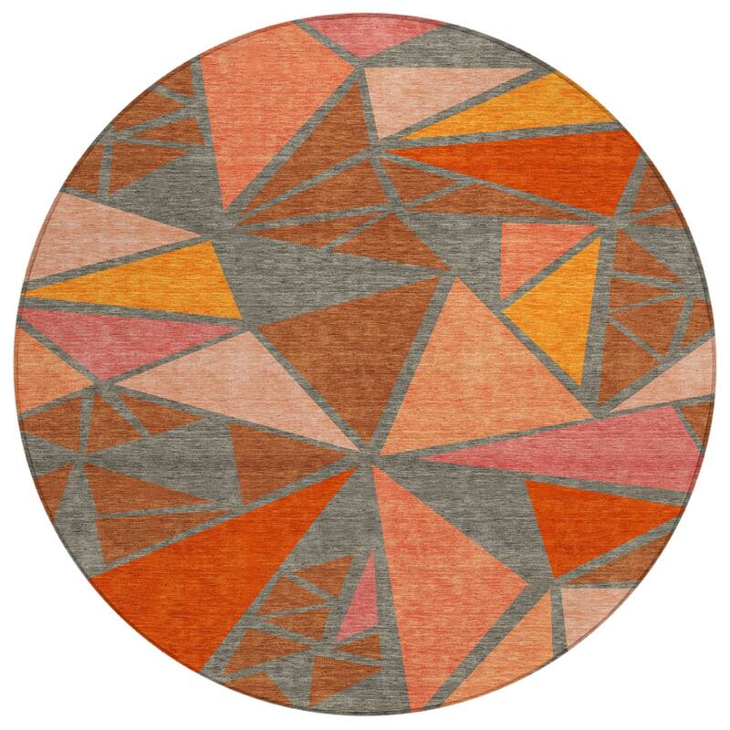 HomeRoots Geometric Transitional Rectangle Outdoor Rug