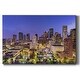 preview thumbnail 2 of 6, Houston Texas Skyline Premium Gallery Wrapped Canvas - Ready to Hang