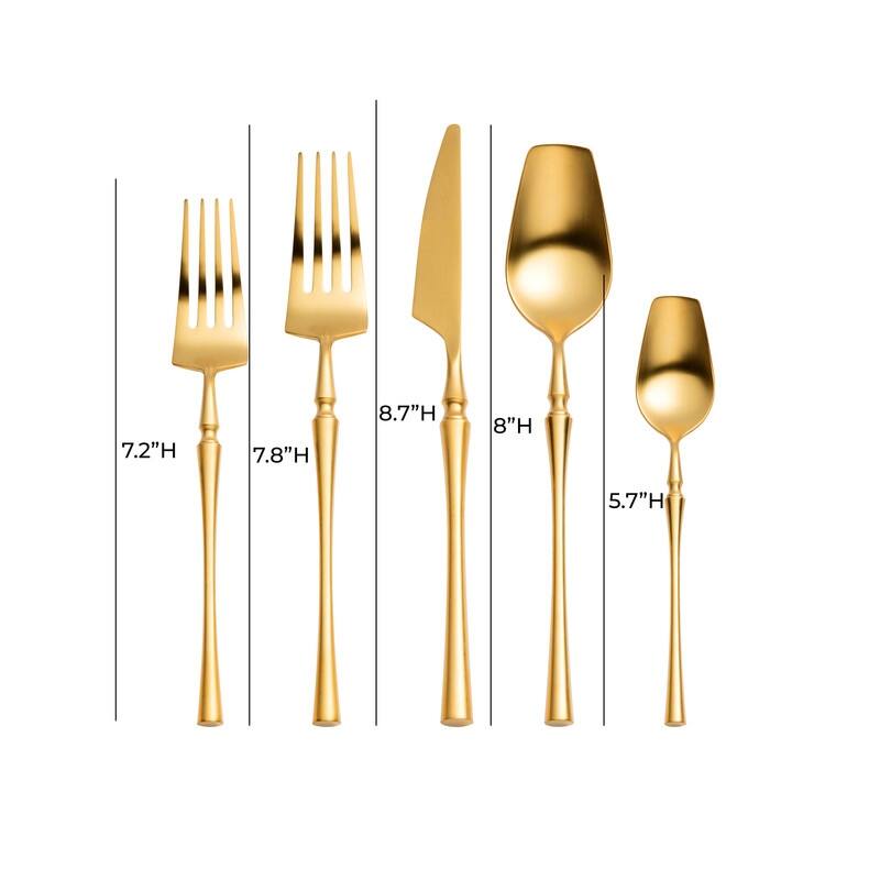 Millie Brushed Stainless Steel Flatware - Set of 20 Pieces