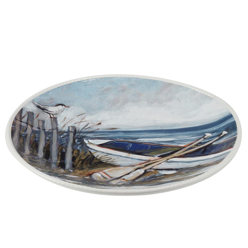 Certified International Shorebirds Round Platter, 12.5" x 12.5" x 1.25" - 12.5" x 12.5" x 1.25"