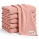 preview thumbnail 57 of 73, Baby Burp Cloths Set, Large 6-Layer, 100% Cotton Comfy Cubs Bold Blush 6P