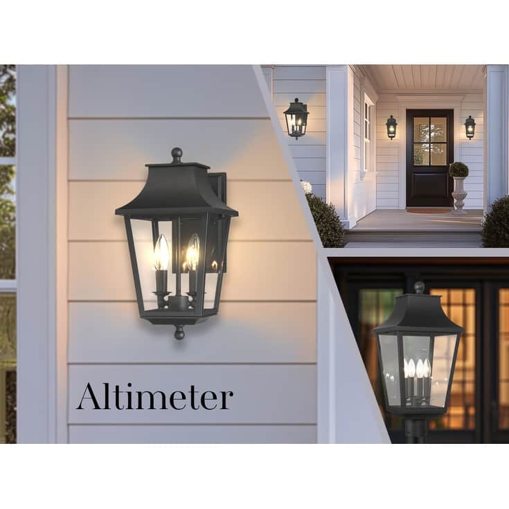 The Great Outdoors 73344 Altimeter 4 Light 22" Tall Outdoor Wall
