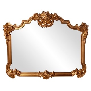 Avondale Bright Gold Leaf Resin Wall Mirror