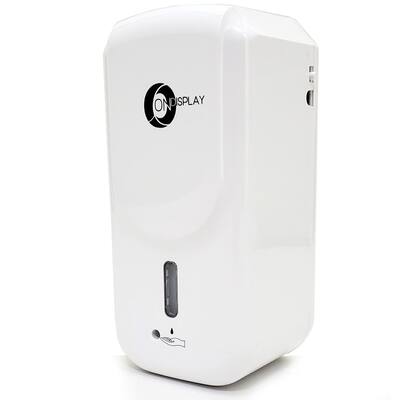 OnDisplay Touchless Wall Mounted Hand Sanitizer/Soap Dispensing Station - Large 1 Liter - White