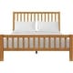 preview thumbnail 38 of 53, Hampton Wooden Platform Bed with Slatted Headboard and Footboard Oak - King