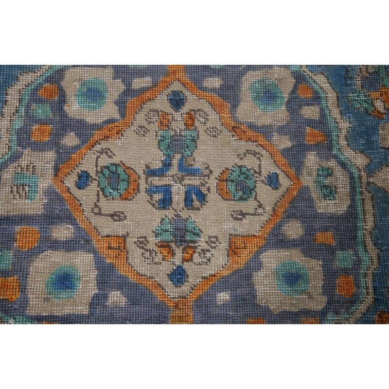Antique Distressed Over-Dyed Tabriz Persian Rug Handmade Wool Carpet - 6'5" x 9'10"