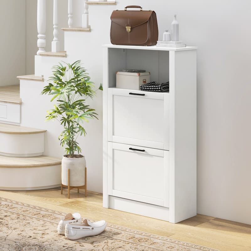 QQ Shoe Storage Cabinet - White