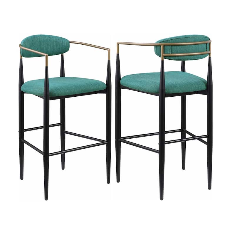 Renfroe Upholstered Stool with Metal Leg