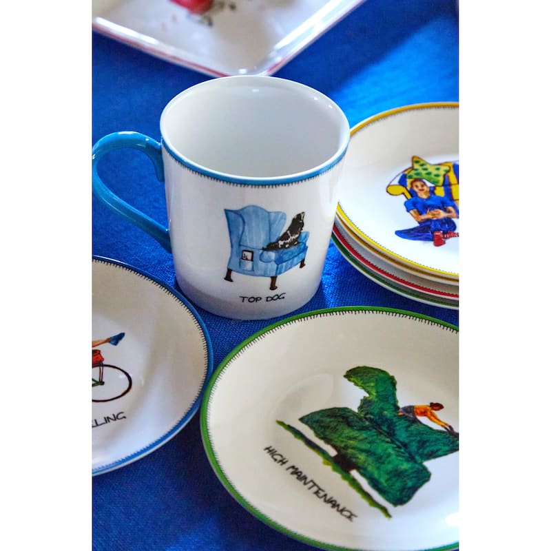 Kit Kemp for Spode Doodles Top Dog Mug